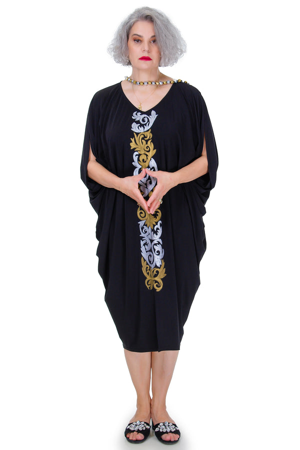 Rochie jerse cu pictura  Liza Panait Liza Panait Online Boutique